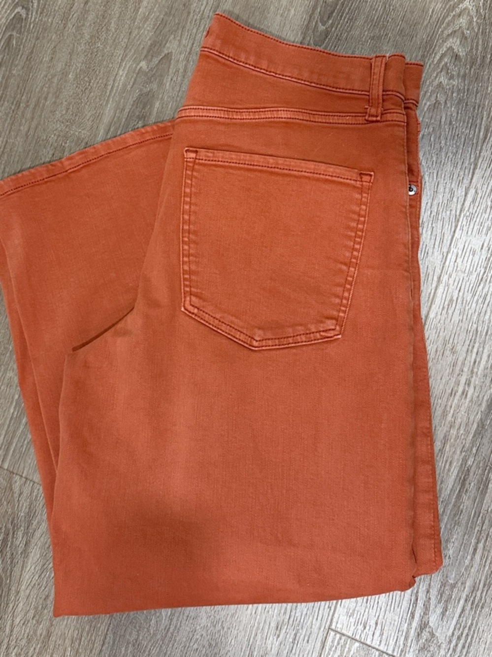 Banana Republic Burnt Orange Relaxed Wide-Leg Jeans - Picture 3 of 4